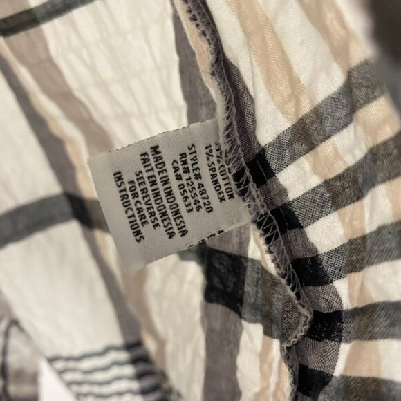 Habitat Plaid Button Down Lagenlook Top - Picture 6 of 10